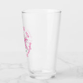 Pink Lily Blume Brautparty Gastgeschenk Hochzeit Glas (Links)