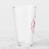 Pink Lily Blume Brautparty Gastgeschenk Hochzeit Glas (Rechts)