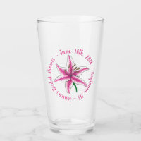 Pink Lily Blume Brautparty Gastgeschenk Hochzeit