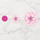 Pink Lily Blume Bridal Baby Dusche Blumengarten Konfetti (Rückseiten)