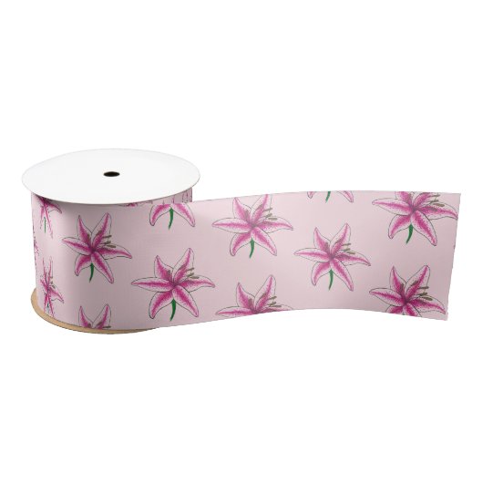 Pink Lily Blume Bridal Baby Dusche Blumengarten Satinband (Spule)