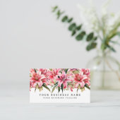 Pink Lily Blume Business Cards Visitenkarte (Stehend Vorderseite)