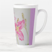 Pink Lily Blume Floral Lilium Wasserfarbene Tasse (Rechts)