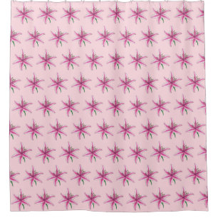 Pink Lily Blume Floral Print Garden Lilien Duschvorhang