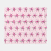 Pink Lily Blume Floral Print Garden Lilien Fleecedecke (Vorderseite (Horizontal))