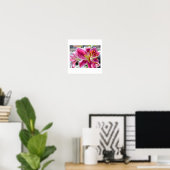 Pink Lily Blume Foto Poster (Heimbüro)