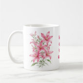 Pink Lily Blume Kaffeetasse (Links)