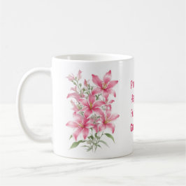 Pink Lily Blume Kaffeetasse