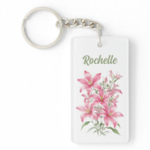 Pink Lily Blume Personalisiert