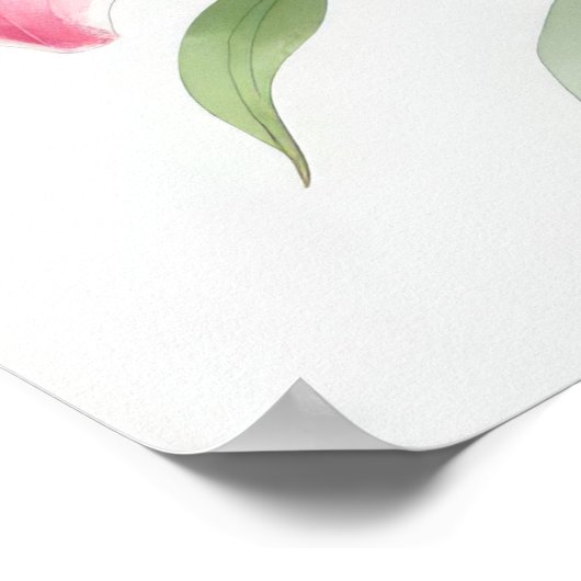 Pink Lily Blume Poster (Ecke)