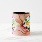 Pink Lily Blume Zweifarbige Tasse (Mittel)
