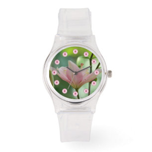 Pink Lily-Bokeh von Shirley Taylor Armbanduhr
