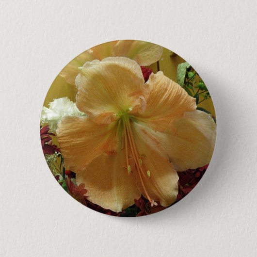 Pink Lily Bouquet Button (Vorderseite)