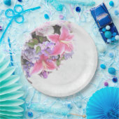 Pink Lily Bouquet Pappteller (Party)