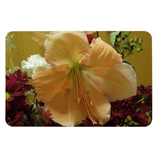 Pink Lily Bouquet Premium Magnet (Horizontal)