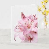 Pink Lily Bouquet Sympathy Card Karte (Gelbe Blume)