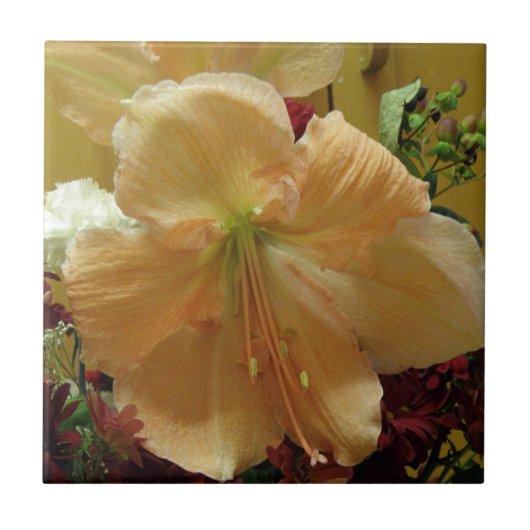 Pink Lily Bouquet Tile Fliese (Vorderseite)