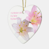 Pink Lily Bridesmaid Keramik Ornament (Links)