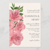 Pink Lily Floral Modern Wedding Invitation Einladung (Vorderseite)