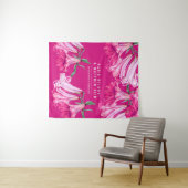  Pink lily floral wedding custom backdrop Wandteppich (Beispiel (Horizontal))