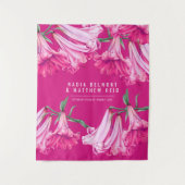  Pink lily floral wedding custom backdrop Wandteppich (Vorderseite)