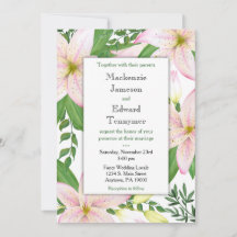 Pink Lily Floral Wedding Lilies