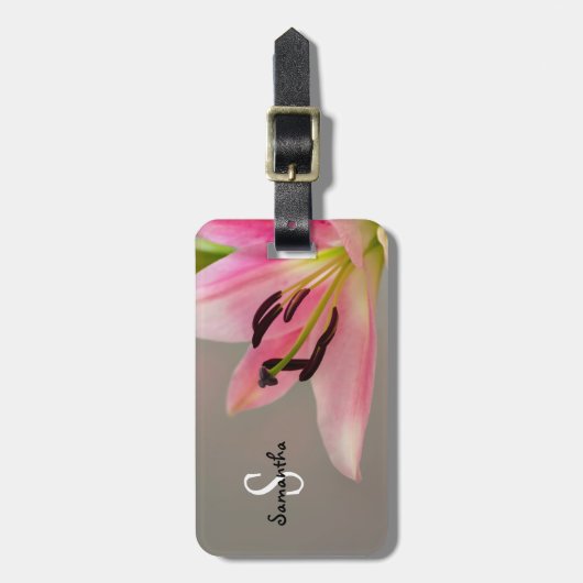 Pink Lily Gepäckträger Gepäckanhänger (Vorderseite vertikal)