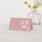 Pink Lily Kontur eingewickelt Platzkarte (Rückseite)