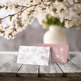 Pink Lily Kontur eingewickelt Platzkarte