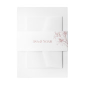 Pink Lily Kontur Wedding Einladungsbanderole (Vorderseite Beispiel)