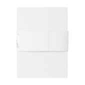 Pink Lily Kontur Wedding Einladungsbanderole (Rückseitenbeispiel)