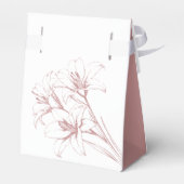 Pink Lily Kontur Wedding Geschenkschachtel (Rückseite)