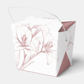 Pink Lily Kontur Wedding Geschenkschachtel (Rückseite)