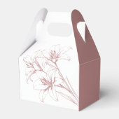 Pink Lily Kontur Wedding Geschenkschachtel (Vorderseite)