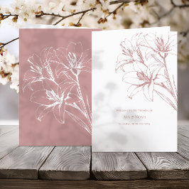 Pink Lily Kontur Wedding Programm
