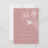 Pink Lily Kontur Wedding Save The Date (Vorderseite)