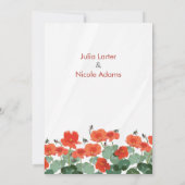 Pink Lily Lotus Blume in Pond Wedding Einladung (Rückseite)