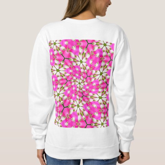 Pink Lily Pattern Sweatshirt (Rückseite)