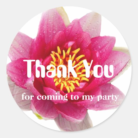 Pink Lily Runder Aufkleber (Vorderseite)