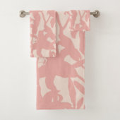 Pink Lily Silhouette Badhandtuch Set (Insitu)