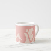 Pink Lily Silhouette Espressotasse (Vorderseite Rechts)