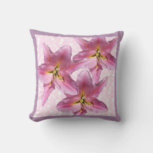 Pink Lily Throw Kissen 3