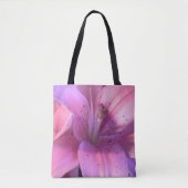 Pink Lily Tote Bag Tasche (Vorderseite)