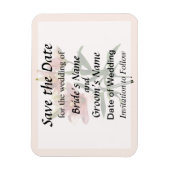Pink Lily Trio Save the Date Magnet (Vertikal)