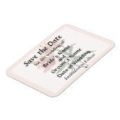 Pink Lily Trio Save the Date Magnet (Linke Seite)