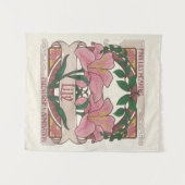 Pink Lily Viktorianische Blume Freundschaftsbewund Wandteppich (Vorderseite (Horizontal))