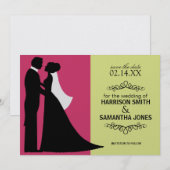 Pink & Lime Green speichern die Ankündigungen des  (Vorne/Hinten)