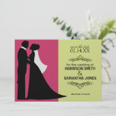 Pink & Lime Green speichern die Ankündigungen des  (Stehend Vorderseite)