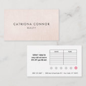 Pink Linde Kunde 6 Punch Salon Loyalty Card Treuekarte (Vorne/Hinten)