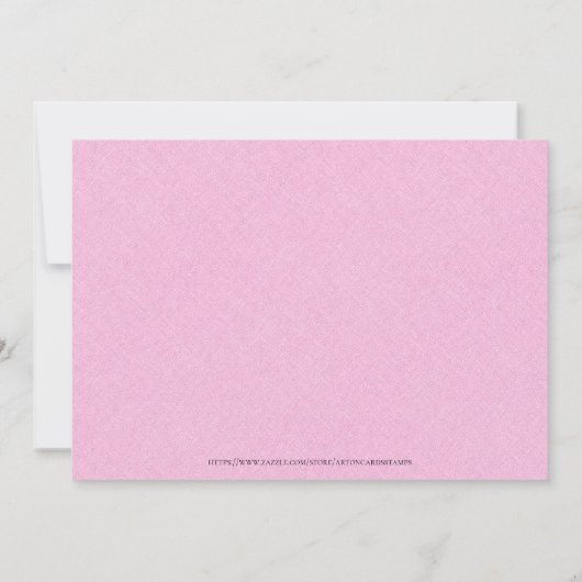 Pink Linde White Script wird Sie meine Bridesmaid Einladung (Rückseite)